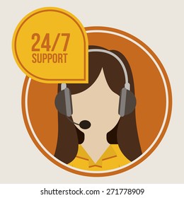 Technical service design over white background, vector illustration