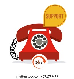 Technical service design over white background, vector illustration