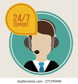 Technical service design over white background, vector illustration