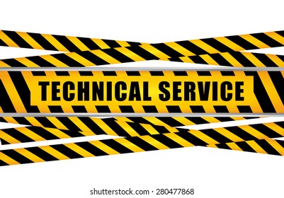 Technical service design over white background, vector illustration.