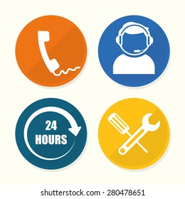 Technical service design over white background, vector illustration.