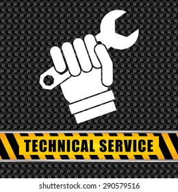 Technical service design, vector illustration eps 10.