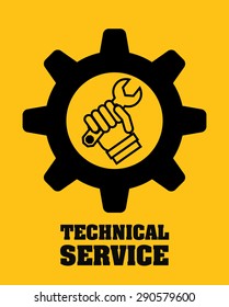 Technical service design, vector illustration eps 10.