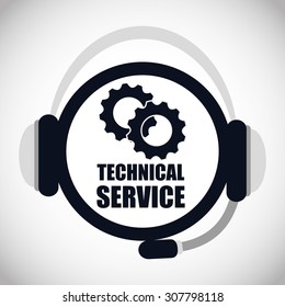 Technical service digital design, vector illustration 10 eps graphic