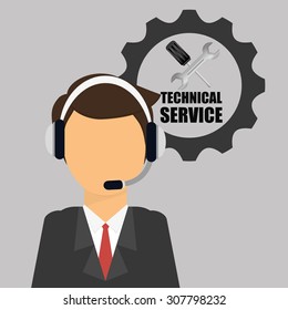 Technical service digital design, vector illustration 10 eps graphic