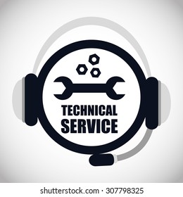 Technical service digital design, vector illustration 10 eps graphic