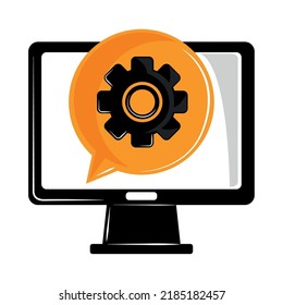 technical service electronic icon isolated