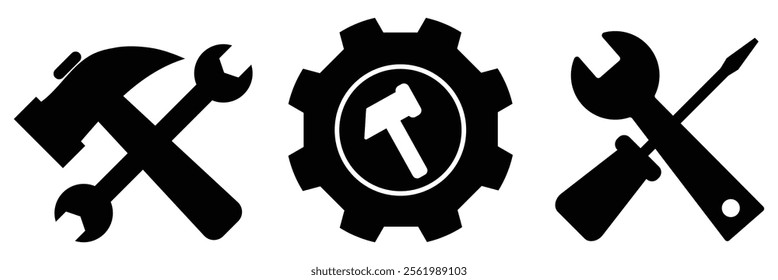 Technical service icons set vector illustration eps 10.