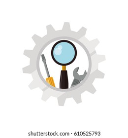 Technical service online icon vector illustration graphic design
