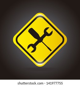 technical service  over black background vector illustration