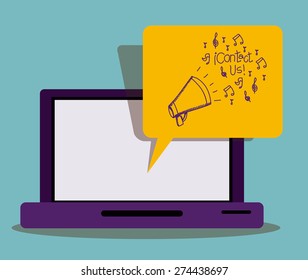 Technical service over blue background, vector illustration