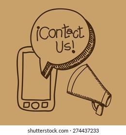 Technical service over brown background, vector illustration