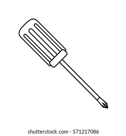 technical service solutions screwdriver icon, vector illustration