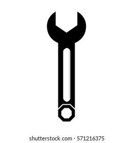 technical service solutions wrench icon, vector illustration