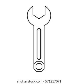 technical service solutions wrench icon, vector illustration