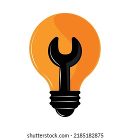 technical service support in bulb icon isolated