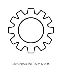 Technical Settings Gear Icon Outline Design