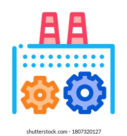 technical settings of thermal power plant icon vector. technical settings of thermal power plant sign. color symbol illustration