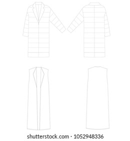 Technical sketch jackets vector illustration 
