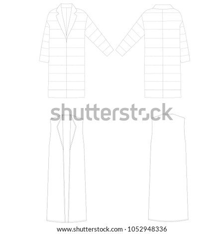 Technical sketch jackets vector illustration 