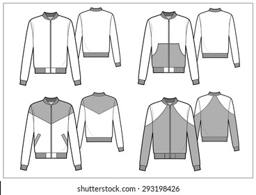 Technical sketch men's bombers