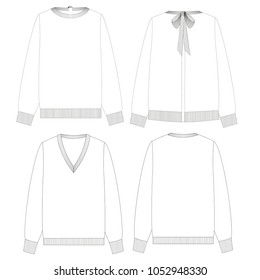 Technical sketch sweaters vector illustration 