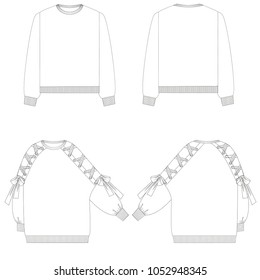 Technical sketch sweaters vector illustration 