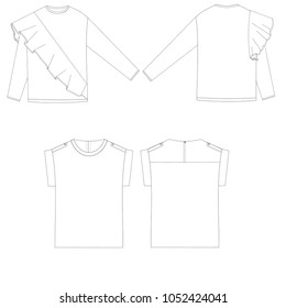 technical sketch t-shirt vector illustration 