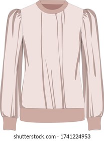 boceto técnico de una blusa de chiffon para mujeres