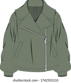 technical sketch of women's jacket