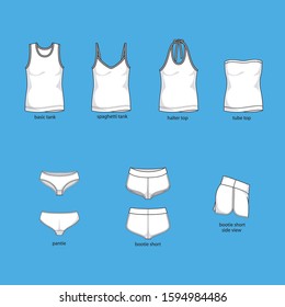 technical sketches basic garment library