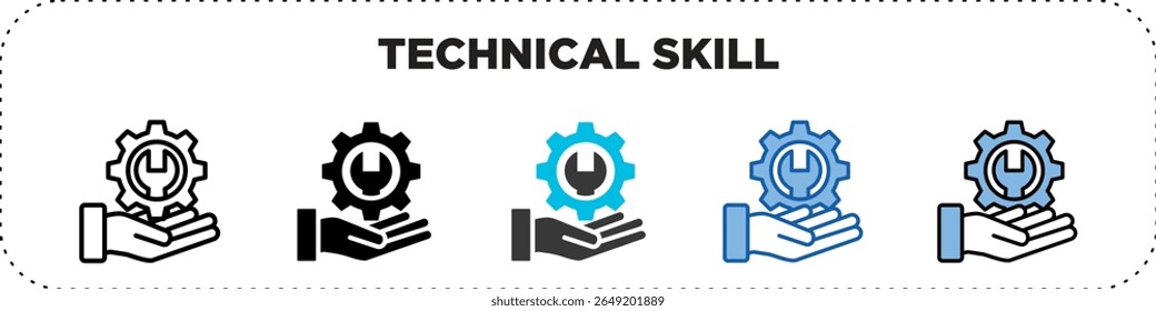 Technical Skill Icon Pack Line Glyph