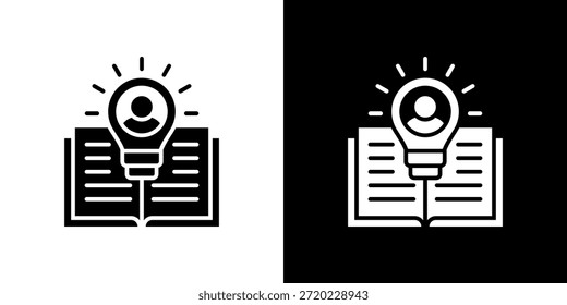 Icono de habilidades técnicas relleno en blanco y negro.