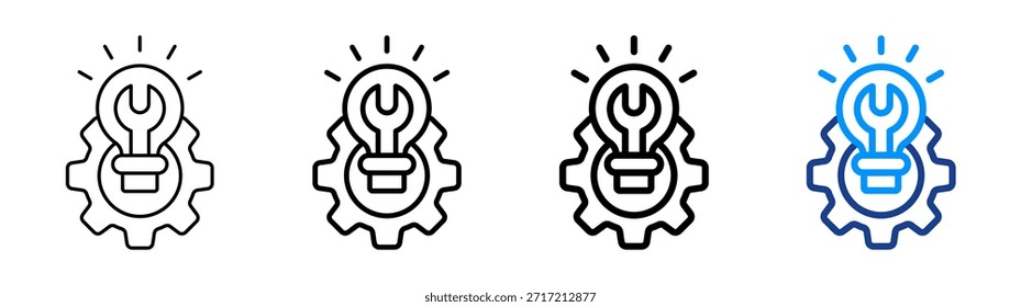 Ícone de Habilidades Técnicas Conjunto de Coleta de Outline Diferente