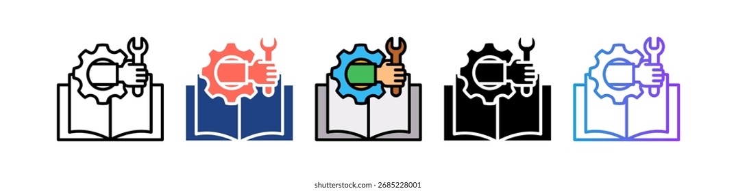 Ícone de habilidades técnicas Ilustração de vetor múltiplo