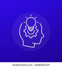 ícone de linha de habilidades técnicas, vetor