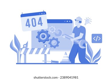 Technical Specialist Illustration concept on a white background