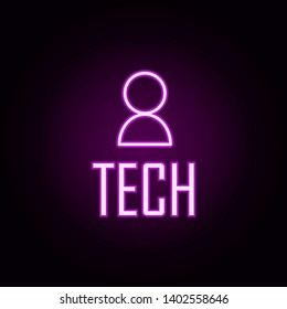 technical spetsalist neon icon. Elements of online and web set. Simple icon for websites, web design, mobile app, info graphics