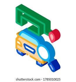 technical study of machine icon vector. isometric technical study of machine sign. color isolated symbol illustration