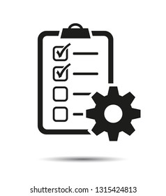 Technical support check list Icon. Vector checklist clipboard