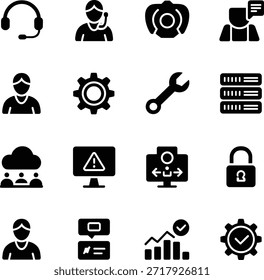 Asistencia técnica Iconos de servicio informático