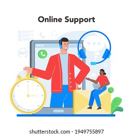 Technical support concept. Idea of customer service. Consultant support