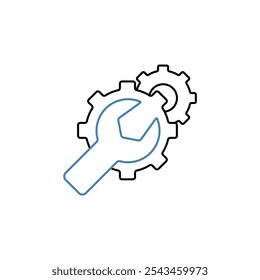 technical support concept line icon. Simple element illustration. technical support concept outline symbol design.