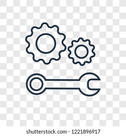 Technical Support concept vector linear icon isolated on transparent background, Technical Support concept transparency concept in outline style