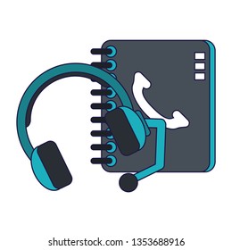Technical support and customer service blue lines
