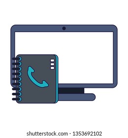 Technical support and customer service blue lines