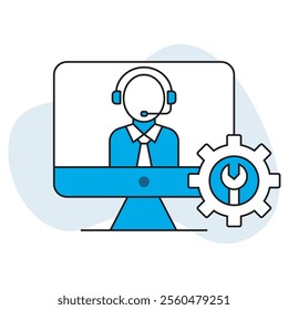 Technical support customer service icon, Enhancing User Experience Through Technical Support and Customer Service, Delivering Excellence in Technical Support for Customer Satisfaction icon vector