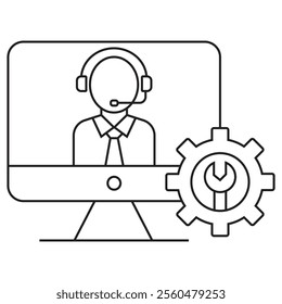 Technical support customer service icon, Enhancing User Experience Through Technical Support and Customer Service, Delivering Excellence in Technical Support for Customer Satisfaction icon vector