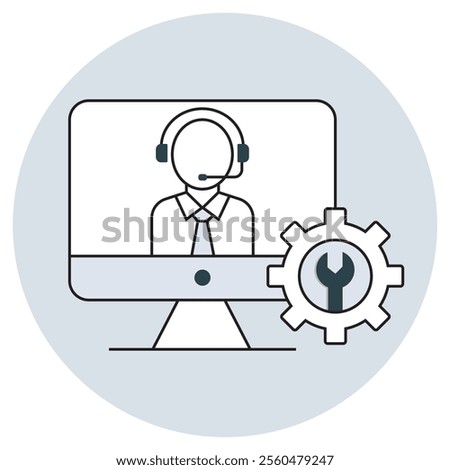 Technical support customer service icon, Enhancing User Experience Through Technical Support and Customer Service, Delivering Excellence in Technical Support for Customer Satisfaction icon vector