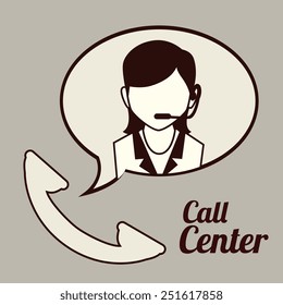 Technical support design over gray background, vector illustration.